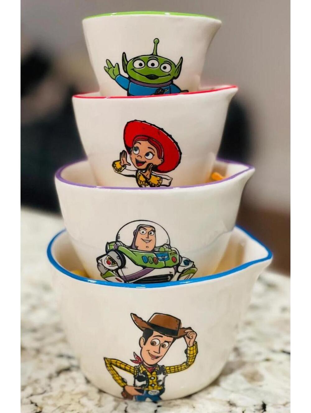 Rae Dunn Pixar Toy Story Nesting Measuring Cups Set of 4 NWT